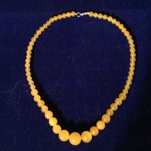 Golden Yellow Jade Necklace